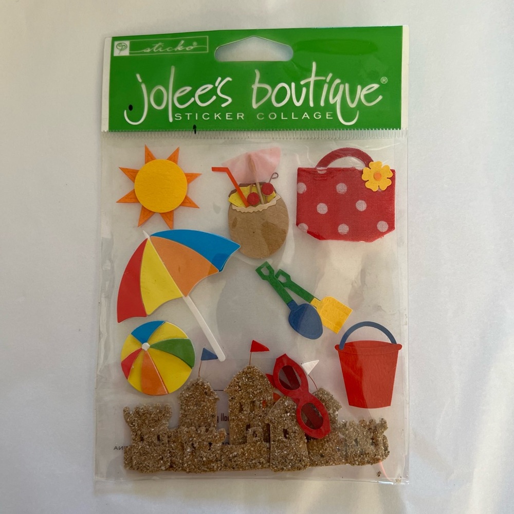 *HP!* NWT Jolee's Boutique Fun at the Beach Dimensional Sticker Set